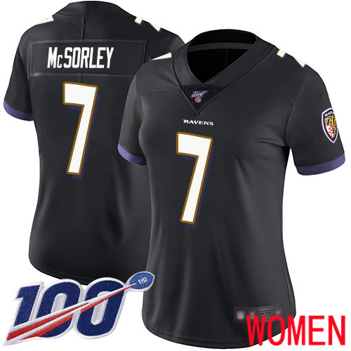 Baltimore Ravens Limited Black Women Trace McSorley Alternate Jersey NFL Football 7 100th Season Vapor Untouchable
